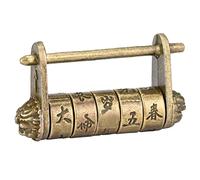 Marhynchus Lock di Combinazione in Stile retrò Cinese Vintage per Cassetto di Gioielli con Vecchio Lucchetto in Ottone Sola Decorazione Domestica
