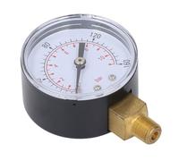 Marhynchus Manometro Assiale, Misuratore a Quadrante in Acciaio Inossidabile con Coperchio Trasparente, 0-160 Psi 2 Pollici NPT per Carburante Aria Acqua in Applicazioni Industriali