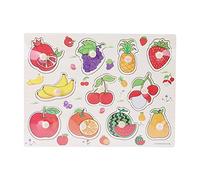 Marhynchus Manopola Puzzle Puzzle Puzzle Giocattolo Cognitivo in Legno per Bambini con Schema di Frutta Animale per Migliorare il Pensiero Spaziale e l'abilità Cognitiva (A3016 (frutta))