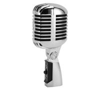 Marhynchus Microfono Vintage Microfono Retro Dynamic Mic Classic Design Cardioide con Rack Girevole di Auto -tensioning per la Registrazione dello Studio di Performance dal Vivo (Colore d'Argento)