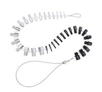 Marhynchus Misuratore della Dimensione di Dadi e Bulloni, Identificatore di Filettatura in Acciaio Inossidabile con 34 Calibri Maschio e Femmina, Verificatore Compatto di Dadi e Bulloni per Uso