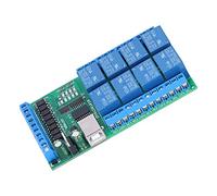 Marhynchus Modulo Schermatura relè Scheda relè USB Controllo Comando AT a 8 Carico 12V 10A Modulo Interruttore Remoto Multifunzione per Controllo Automazione Progetti Fai da Te