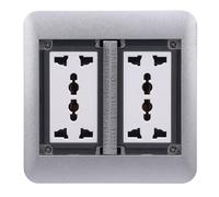 Marhynchus Outlet Pavimento Incorporato 4000W in Lega di Alluminio e PC Rimpasto Elettrico Rimpiccio di Incasso con 4 Prese Multifunzionali 3 Poti per L'ufficio del Soggiorno