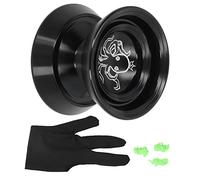 Marhynchus Premium Non Rispondente in Metallo Yoyo in Lega di Alluminio Yoyo Professionale Yoyo con Potente stabilità di Rotazione per Bambini Adulti Principianti Giocatori Avanzati (BLACK)