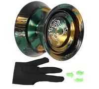 Marhynchus Professional Reattivo Yoyo, Alluminio Yo Yo for Kids Principiante, Sostituzione Che Non Risponde Cuscinetto per i Giocatori di Yoyo Avanzati 1 Guanto 3 Yoyo Corde (oro nero)