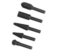 Marhynchus Punta Rotativa HSS, Set da 5 Pezzi, Gambo da 1/4 di Pollice | Strumenti per intaglio del legno, forme multiple, trattati termicamente per plastica a bassa durezza e sughero