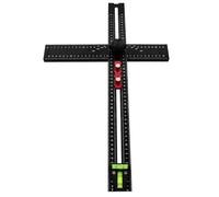 Marhynchus Righello Quadrato a T Multifunzionale 54 Cm in Lega di Alluminio con 2 Livelle a Bolla e Blocchi di Posizionamento Regolabili per L'installazione di Hardware per Armadietti