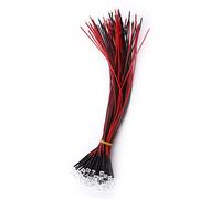 Marhynchus Risparmio Energetico 50 Pezzi Precablati DC 9-12V 3 5 10mm Diodi LED Trasparenti per Acqua Bianco Rosso Blu Verde Luce per la Decorazione Domestica (5mm)