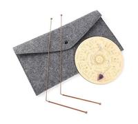 Marhynchus Set da Tavola per Pendolo con Bacchetta da Rabdomanzia, 2 Tappetini per Divinazione con Pendolo per Bacchette da Rabdomanzia in Rame con Borsa in Feltro per la Caccia Al Tesoro