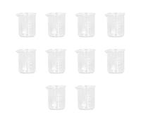 Marhynchus Set di Bicchieri di Vetro Bicchiere di Vetro da Laboratorio Al Borosilicato 10 Pezzi 50 Ml Misurini Graduati a Parete Spessa per Progetti Scientifici di Laboratorio Miscelazione di