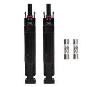 Marhynchus Set di Fusibili e Supporto Solare, Connettore Maschio 15a Femmina Blocco Automatico IP67 a Prova di Acqua per Pannelli Fotovoltaici per i Sistemi Solari