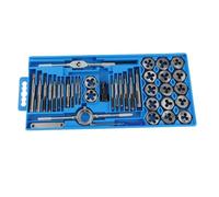 Marhynchus Set di Maschi e Filiere, Kit di Filiere e Maschi per Viti in Acciaio Legato, 40 Pezzi Misure Metriche con Chiave per, Chiave per, Custodia Blu per Taglio Manuale e Riparazione di Filetti