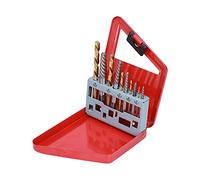 Marhynchus Set di Punte da Trapano per Estrattore di Viti da 10 Pezzi, Set di Punte da Trapano per Mano Sinistra per la Rimozione di Prigionieri Danneggiati, con Scatola di (scatola di ferro rossa)