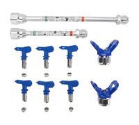 Marhynchus Set di Ugelli per Spruzzatore Airless Durevole con 6 Modelli, Funzionamento Immediato, Adatto per la Maggior Parte dei Modelli di Spruzzatori, Acciaio Inossidabile e Materiale ABS, blu.