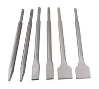 Marhynchus Set Versatile di Punte per Scalpello per Martello Rotante da 6 Pezzi, Scalpelli a Gambo Tondo da 10 Pollici per Demolizione di Cemento e Calcestruzzo, Forte Resistenza Alla Torsione,