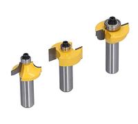 Marhynchus Shaker Door Router Bit Set 3 Pezzi 1 2 Frese a Codolo con 45 Corpo in Acciaio e Lame YG6X Design Anti Contraccolpo per la Lavorazione del Legno di Porte e Finestre in Vetro di Armadietti