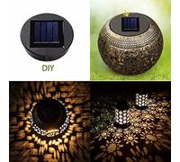Marhynchus Sostituzione del Pannello Solare Sostituzione Top 2 Pacchetti di Luce Solare, Luci del Coperchio Lanterna del Pannello Fai -da -Te con Lampadine a LED per Il Percorso del Cantiere