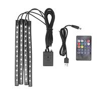 Marhynchus Striscia Luminosa a LED RGB a 8 Colori, Cavo USB, Telecomando, Controllo del Suono, Impermeabile, Dimensioni Compatte, per la Decorazione delle Parti con Alimentazione DC 5V