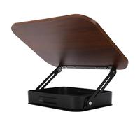 Marhynchus Supporto Regolabile per Tablet, Supporto per Libri con Base Girevole a 360° e Scomparti Nascosti per Riporre Laptop, Libri di, di Cucina e ricette. (scuro)