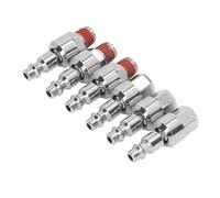 Marhynchus Tappo di Aria Girevole Resistente Alla Ruggine 1/4 Tappo per Aria Girevole in Acciaio Inossidabile Connetti Tappi Maschili per Strumenti Pneumatici 6pcs