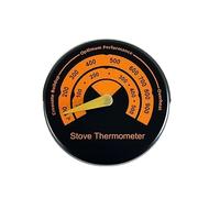 Marhynchus Termometro Magnetico per Stufa a Legna 0-500°C 100-900°F Doppio Display della Temperatura Quadrante Arancione Misuratore di Temperatura del Forno con Base Magnetica per Tubo