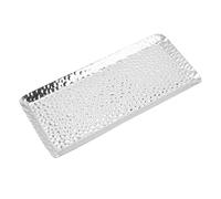 Marhynchus Vassoio a Martello a Lavaggio Multiplo, Piastra Snack in Acciaio Inossidabile 25x11 Cm, Vassoio di Servizio di Asciugamano di Frutta (SILVER)