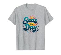 Mari Il Giorno Divertente Crociera Vacanza Nautica Oceano Sole Maglietta, Uomo, Grigio Melange, 3XL