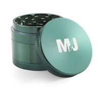 Mari & Juan Macina Spezie Verde Ø5 cm x 4,3 cm I Tritatutto Alluminio 4 Pezzi I Macinino Erbe Aromatiche e Spezie Compatto con Filtro Polline e Spatolina Inclusa