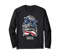 Maria - Chignon per capelli con fiocco USA e occhiali da sole Maglia a Manica