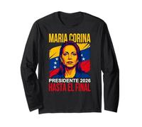 María Corina Presidente 2026 Fino alla Fine Venezuela Maglia a Manica