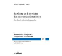 Maria Francesca P Explizite Und Implizite Emotionsmanifestati (Copertina rigida)