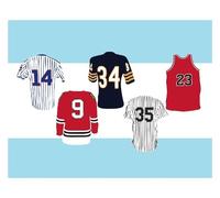 Maria Kernahan Michael Schafbuch Chicago Jerseys Matted Print (Tascabile)