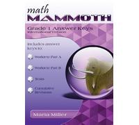 Maria Miller Math Mammoth Grade 1 Answer Keys, International Version (Tascabile)