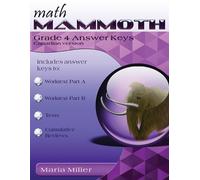 Maria Miller Math Mammoth Grade 4 Answer Keys, Canadian Version (Tascabile)