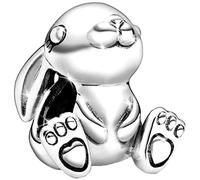 MariaFonte Charm Compatibile Tutte Marche Bracciali Collane Nini Coniglio Portafortuna Argento 925 Ciondoli Compleanno Anniversario Originale Amicizia Mamma Bead Cuore Famiglia Natale