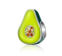 MariaFonte Charm New 2025 Compatibile Tutte Marche Avocado Frutto Passione Compleanno Anniversario Ciondoli Originale Argento 925 Mamma Bead Portafortuna Cuore Natale Perline Verde Estate