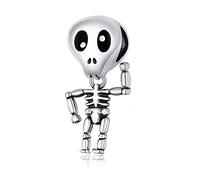 MariaFonte Charm New 2025 Compatibile Tutte Marche Scheletro Halloween Ciondoli Originale Charming Beads Argento 925 Amicizia Mamma Bead Portafortuna Cuore Famiglia Perline Natale Donna Set