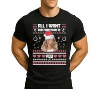 Mariah Carey - Maglietta da uomo All I Want for Christmas is You | Ugly Christmas Christmas Christmas, Nero , S