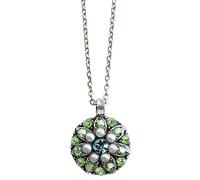 Mariana Collana con ciondolo a forma di angelo custode in cristallo, 40,6 cm, verde blu 5212 84, Cristallo