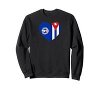 Mariana Islands And Cuba Flags: Heart Shaped Unity Felpa