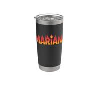 Mariana On Fire - Parola artistica con nome e scritta "Cute Custom" Bicchiere termico in acciaio inox doppia parete
