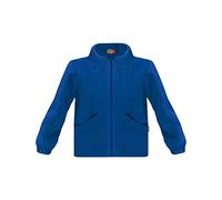 Mariano - Made in Italy Casacca Scuola Bambino Asilo ed Elementari - Senza Ricamo, Pratico e Resistente, Chiusura con Zip, Blu, 90