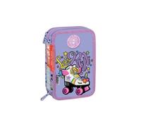 MARICART | Astuccio a Tre Scomparti per Bambino o Bambina da Scuola Elementare, Astuccio Completo di 44 Pezzi a Tre Zip con Portapenne - SHOUT