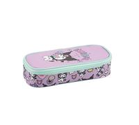 Maricart Astuccio Ovale Scuola Kuromi 23x9x5,5 cm per Bambina e Ragazza - Baulotto University con Scomparto Unico, Tasca Interna con Zip ed Elastico Portapenne