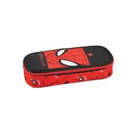 Maricart Astuccio Ovale Scuola Spiderman 23x9x5,5 cm per Bambino e Ragazzo - Baulotto University con Tasca Interna Zip ed Elastico Portapenne