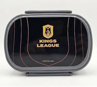 Maricart Lunch Box Kings League 600ml - Portapranzo Ermetico per Bambini e Ragazzi con Divisorio Interno Rimovibile, Contenitore Cibo per Scuola, Viaggio e Tempo Libero, Senza BPA (BPA Free), Grigio