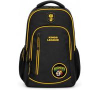 Maricart Zaino Kings League Nero con Patch Intercambiabili, Tasche Laterali a Rete, Scomparto Principale Ampio