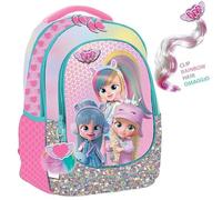 Maricart Zaino Scuola Elementare BFF by Cry Babies Ovetto tondo Rosa con Gadget + Cartellina