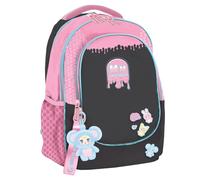 Maricart Zaino Scuola Elementare Milk Candy 32x21,5x42 cm - Zaino Ovetto con 2 Compartimenti e Zip - Zainetto Bambina Ergonomico con Portachiavi Abbinato