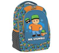 Maricart Zaino Scuola Elementare per Bambini 32x21x42 cm Zainetto da Bambina con 2 Compartimenti e Chiusura a Zip - Stumble Guys